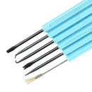 6Pcs Circuit Board Cleaner Brass Brush Chiplifter Tool Set Blue