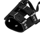 Leather Dog Muzzle Anti Bark Bite Chew Dog Training Products(Black)(M)
