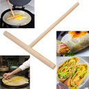 Wooden Rake Round Batter Pancake Crepe Spreader  Kitchen Tool Kit DIY 15cm ES
