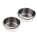 2x Classic Pet Products Classic Stainless Steel Hook-On Coop Cup M