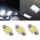 New 10pcs White 31mm 12smd COB LED DE3175 Bulbs For Car Interior Lights Dom Y9V2