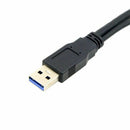 USB 3.0 Female to Dual USB Male Extra Power Data Y Extension Cable for 2.5