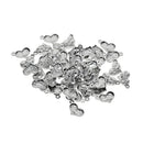 50pcs Pendant Trays Cabochon Base Setting DIY Jewelry Findings Love Heart