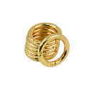 12Pcs 28mm Alloy Spring Gate O-Rings Round Snap Spring Clip Balck and Golden