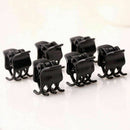 Girl's Fashion Black Plastic Mini Hairpin 6 Claws Hair Clip Clamp For Ladie I9O8