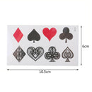 5Pcs/Set Peach Heart Poker Waterproof Temporary Sleeve Tattoo Glitter TattoosTY
