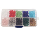 300pcs Mixed Colors 8mm Crystal Glass Rondelle Faceted Loose Spacer Beads