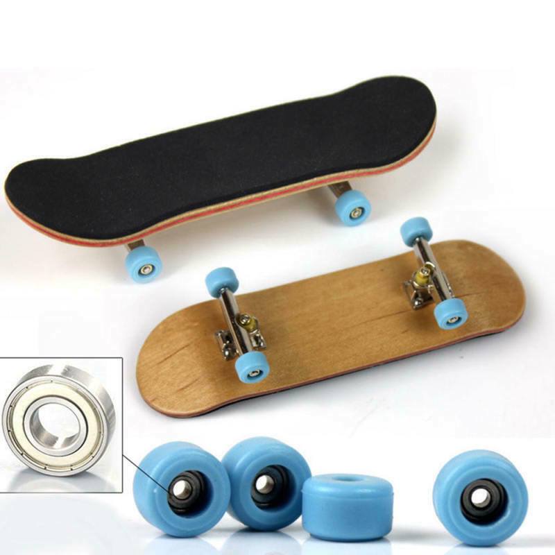 New Complete Wooden Fingerboard Finger Skate Board Grit Box Foam Tape New