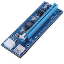 Only Card 6pin PCI-E USB3.0 1x to 16x Extender Riser Card for BTC Mining