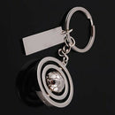 Rotating Ball key rings car key holder Soccer Ball Keychain Football Key ch P3F8