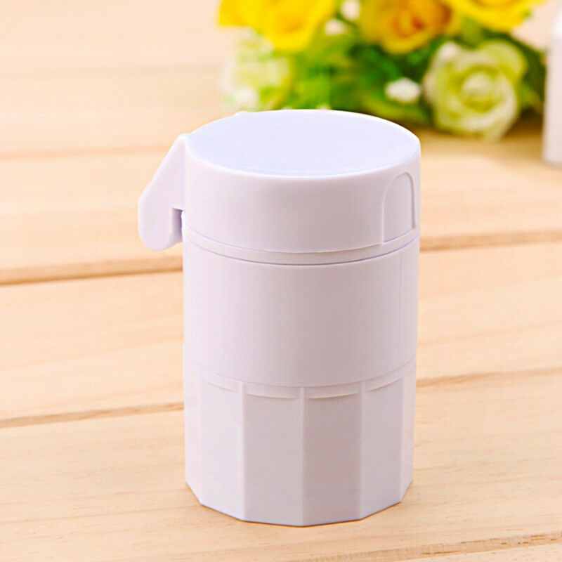 Portable Organiser 3-In-1 Pill Cutter Medicine Splitter Hold Storage Box Pi N Gn