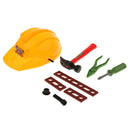 Construction Hat With 7Pcs Assorted Tools Kids Halloween Fancy Dress Costume