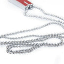 Approx. 1M 2.4mm stainless steel Beaded Chain for DIY Craft Jewellery