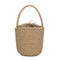 Straw Weaving Shoulder Bucket Handbags Women Top-handle Bags (Light Brown) A#S