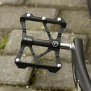 Road Mountain Bike Platform Pedals Flat Sealed Bearing 9/16 Inch Black