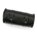 Motorcycle Fork Bag Handlebar Tool Bag Sissy Bar PU Leather Roll Bag Black