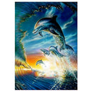 5D DIY Diamond Painting Dolphin Pictures Cross Stitch kits Diamond Embroide