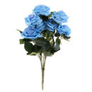 10 Heads Silk French Rose Artificial Flower Bouquet Floral Crafts Dark Blue