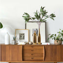 Nordic Style Flowers Vase Plated Ceramic Flower Bottle for Living Room L