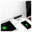 Desktop Cable Storage Silicon Charger Wire Organizer Holder Clip black L7B7