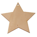 10pcs MDF Wood Star Shapes Tags Wooden Embellishments Crafts DIY Wind Chimes