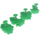 4Pcs/set Leaf Shape Plastic Cookie Cutters DIY Fondant Cake Biscuit Mold Bak BX
