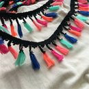 1 Yard Colorful Tassel Fringe Trim Braid Lace Ribbon Sewing Crafts 7.5cm Width