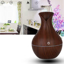 130ml Aroma Essential Diffuser Air Purifier LED Ultrasonic Wood Grain Humidifier