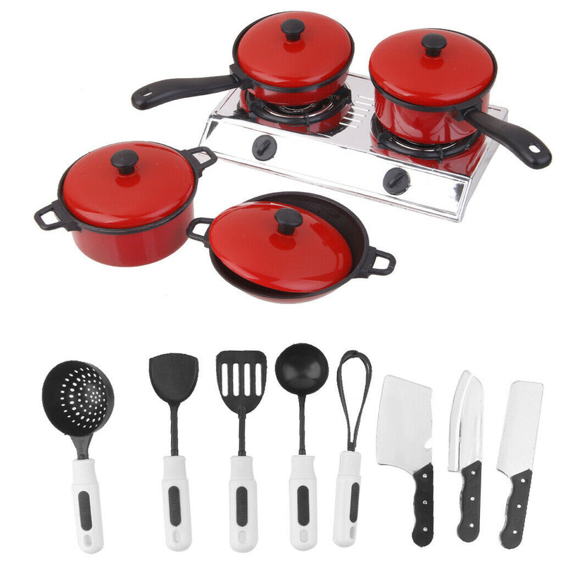 Plastic Kitchen Cookware Gas Cooker Pot Set Role Playing Game Kid Toys Gifts