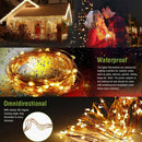 20m LED Waterproof Battery Box Copper Wire String Fairy Light (Warm Light)