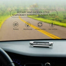 Luminous Rotatable Car Temporary Parking Card Phone Number Plate(Black)