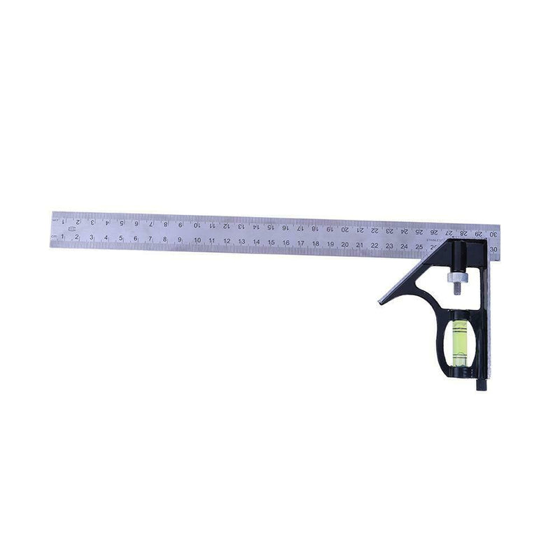 300mm(12'')Adjustable Engineer Combination Try Square Set Right Angle Ruler A