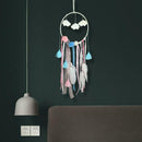 Circular Handmade Feather LED Dreamcatcher Hanging Household Decor Ornament