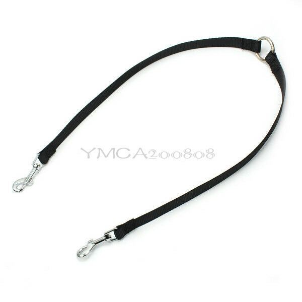 Strong Dual Coupler Pet Necklace 1 Lead 2 Way Nylon Metal Leash Easy Dogs Walk
