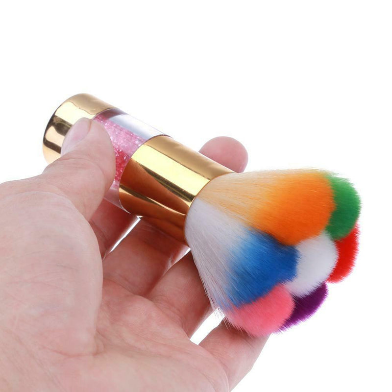 Professional Nail Art Dust Brush Nail Beauty Cleaning Makeup Brush(Pink)