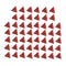 50x Acrylic Triangle Multi Side Dice 4 Side Dices Roleplaying Toys Red