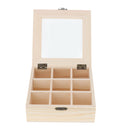 Multi-grid Wooden Jewelry Storage Case Handmade Storage Box Treasure Chest Wood