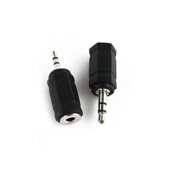 2pcs 2.5mm to 3.5mm Stereo Earphone Audio Adapter Connector for Cable #gib
