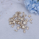 100PCS Wooden Stars For Arts Crafts DIY Decoration Birthday Wedding Display