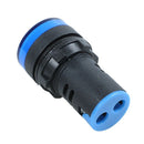 AC 220V LED Pilot Indicator Light Signal Lamp Black Blue