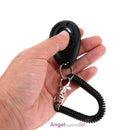 1pc Pet Trainer Pet Dog Training Adjustable Sound Key Chain Clicker(Black)