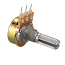 One Linear Type 3 Terminals Rotary Taper Potentiometer 20K Ohm 5 Pcs Q8T5