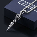 Fashion Alloy Spearhead Pendant Punk Necklace Chain Men Woman Choker JewelryFT