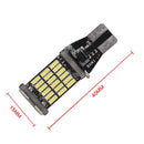 2x T15 W16W 45 SMD 4014 Error Free LED Car Reverse Back 6000K White Light Bulb