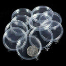 28mm Applied Clear Round Mini Cases Coin Storage Capsules Plastic Holder