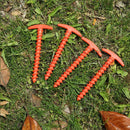 15Pcs Nylon Plastic Tent Pin Tent Peg Spiral Nail for for Snow/Mud Ground