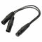 3 Pin XLR Female Jack to Dual 2 Male Plug Y Splitter Cable Adaptor Cord 1Ft