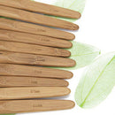 Lot of 10pcs Metal Hooks with Bamboo Handles 0.5 to 2.75 mm