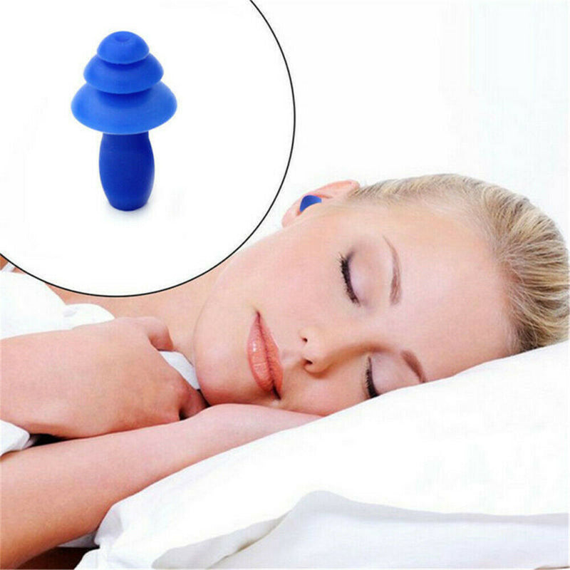 Anti Noise Snore Silicone Ear Plugs Comfortable Earplugs +Box For Sleep Study