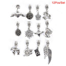 12Pcs Mixed Style Animal Alloy Pendant Charm DIY Craft Making Bracelet Jewe 3C